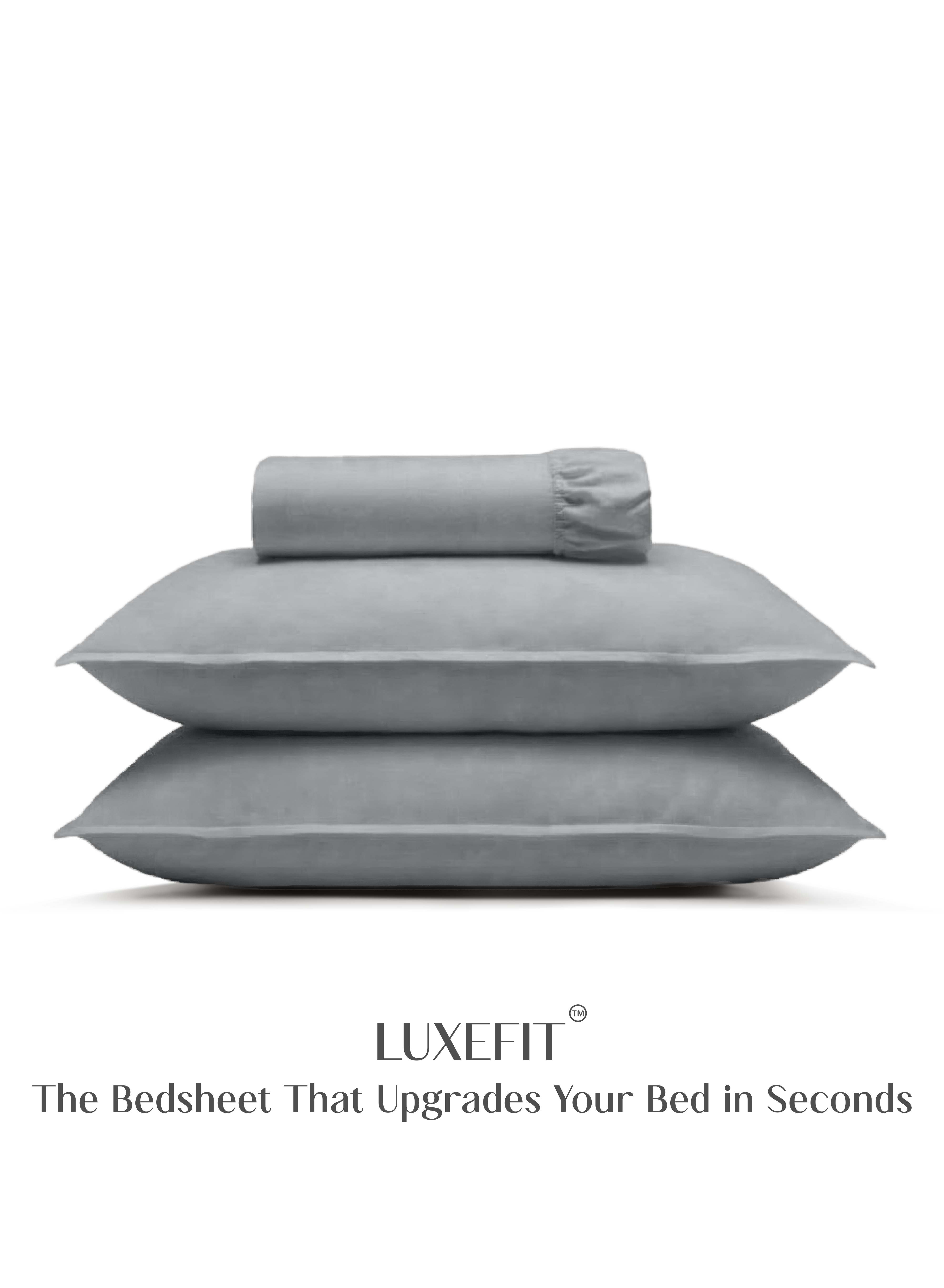 LuxeFit™ Fitted Bedsheet Set | Quill Gray
