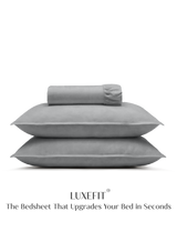 LuxeFit™ Fitted Bedsheet Set | Quill Gray