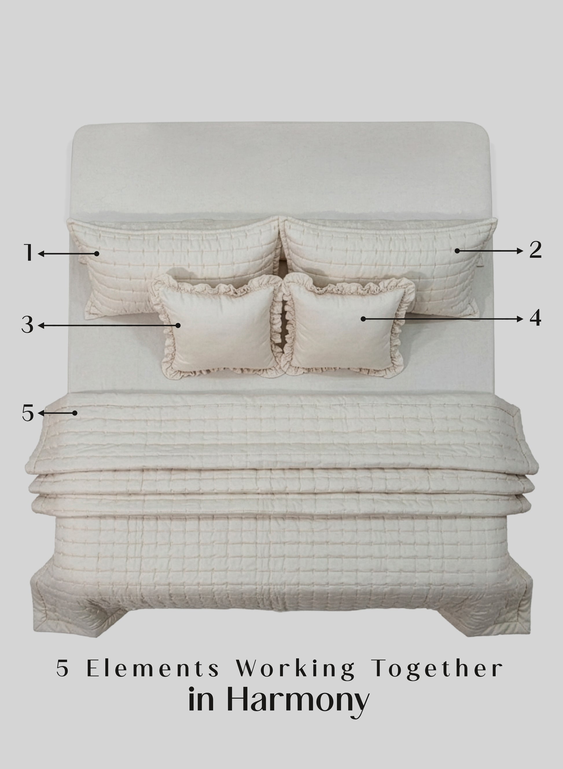 Home Crayons CloudTouch™ 5-Piece AC Comforter Set | 33% Oversized | Includes 2 Pillow & 2 Cushion Covers | Morning Glory
