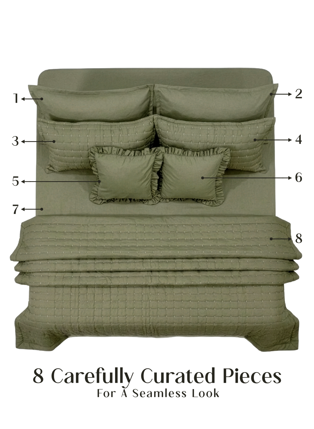 CloudTouch™ 8-Piece  Bedding Set | Olive Grove