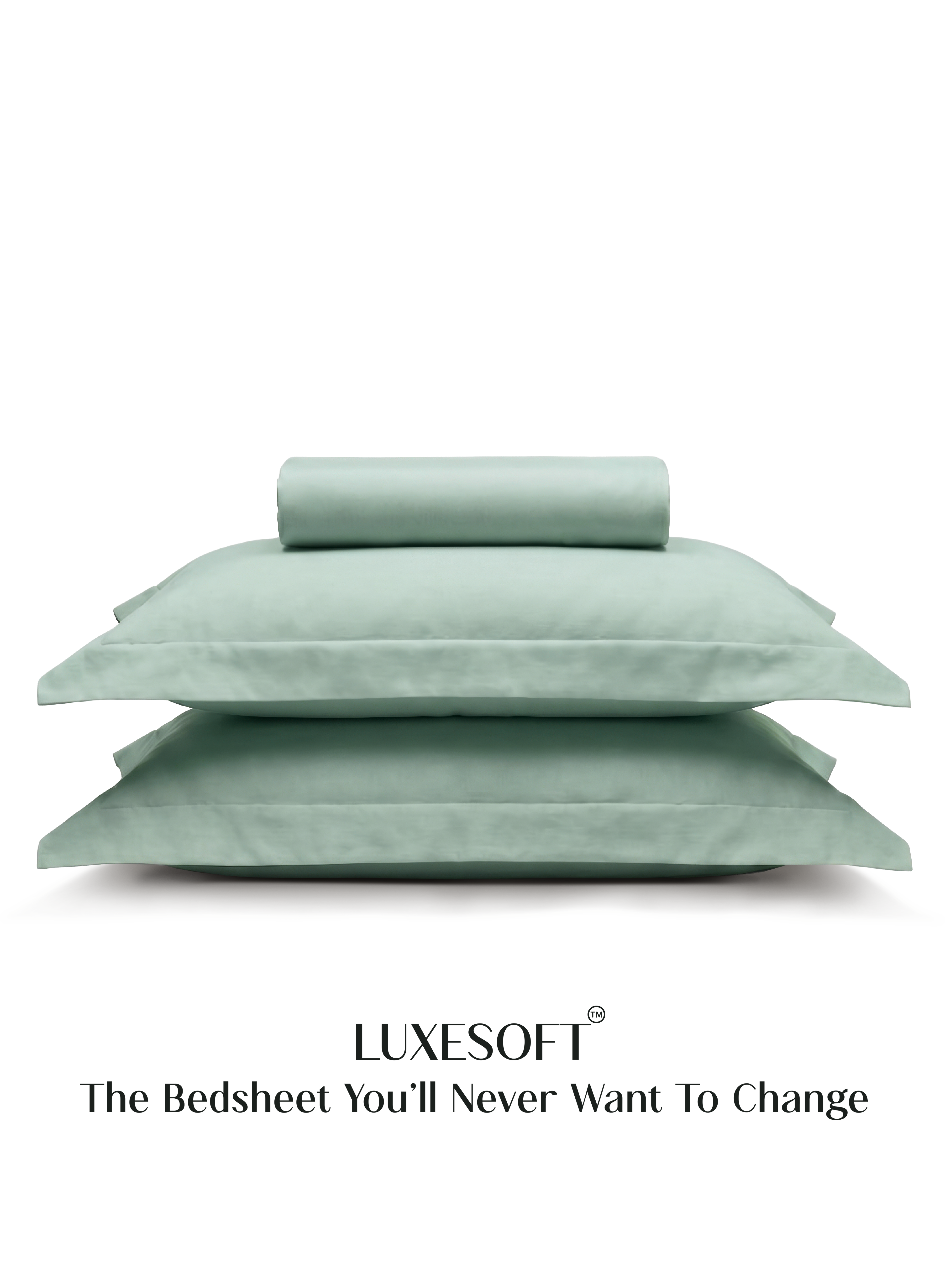 LuxeSoft™ Double Bedsheet Set | Matcha Milk