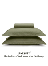 LuxeSoft™ Double Bedsheet Set | Olive Grove
