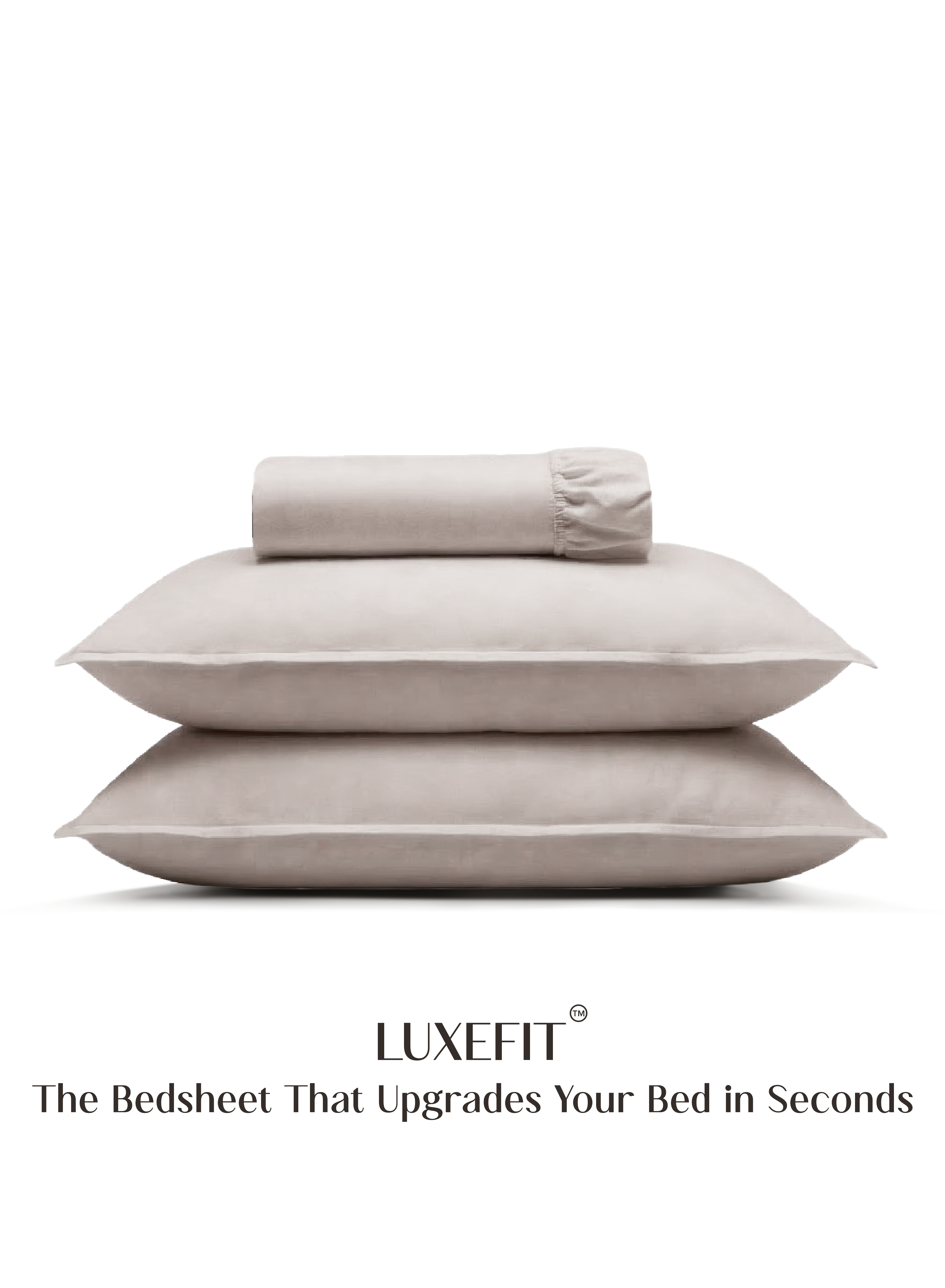 LuxeFit™ Fitted Bedsheet Set | Ivory Beige