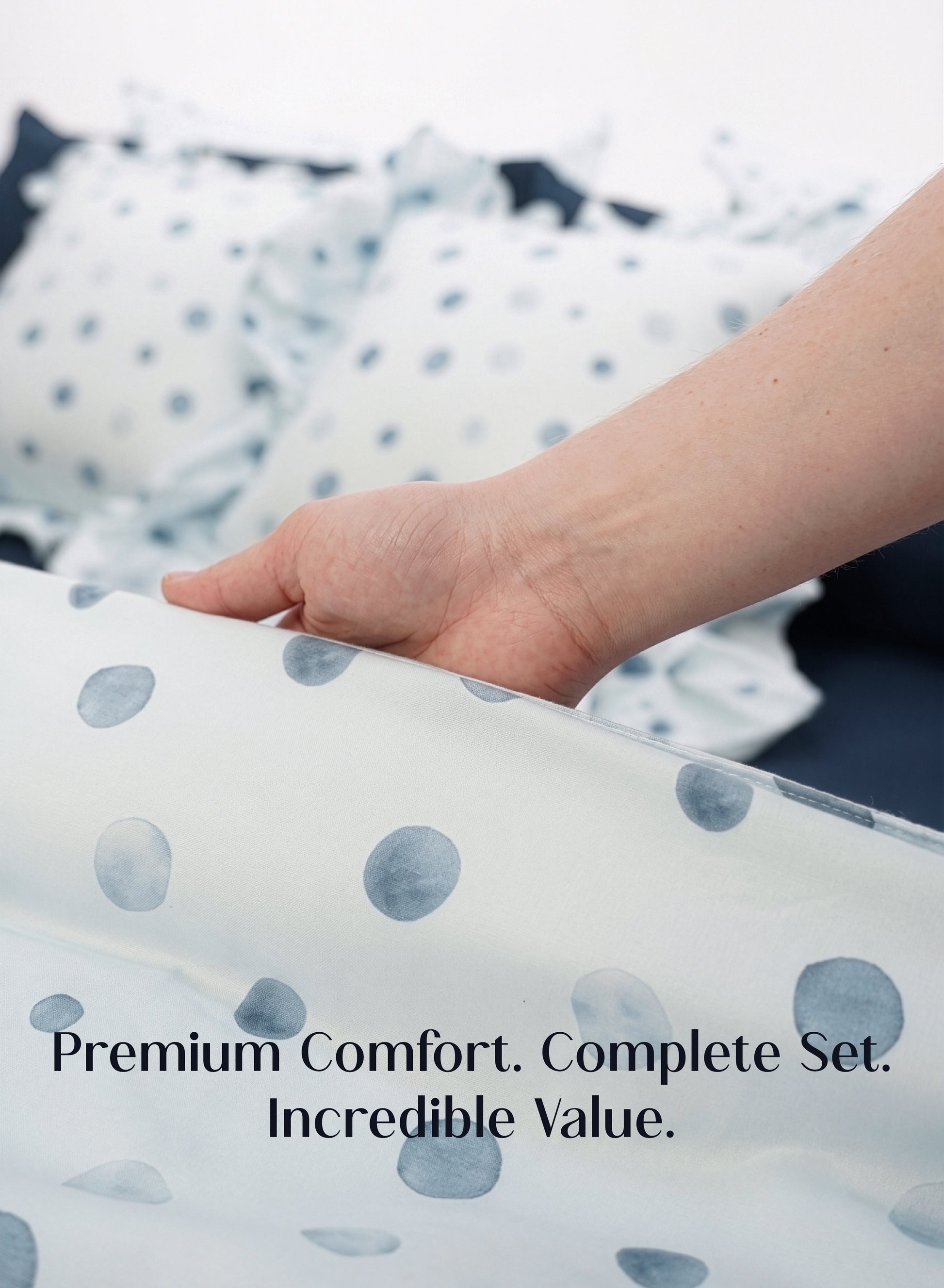 Crayonic™ 5-Piece AC Comforter Set | Signature Designer Comforter Set | Bluebell