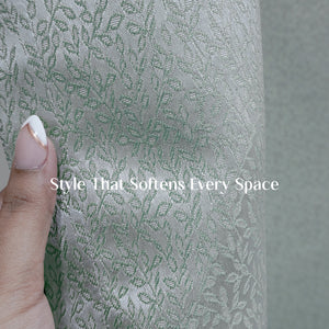 Eudora Jacquard Room Darkening Curtains | European Jacquard Weave | Seafoam Green | Set of 2 | Fully Customizable