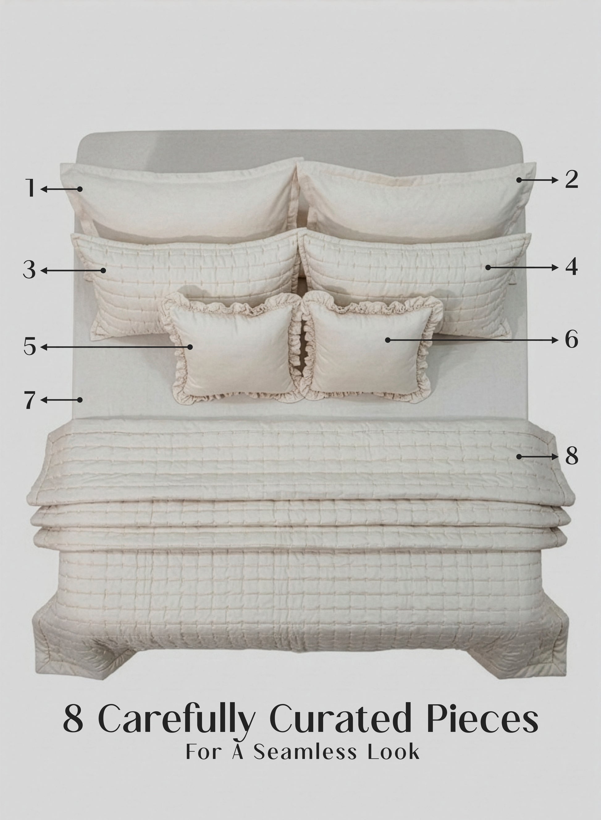 Home Crayons CloudTouch™ 8-Piece AC Bedding Set | Complete Bedroom Upgrade in One Set | Morning Glory