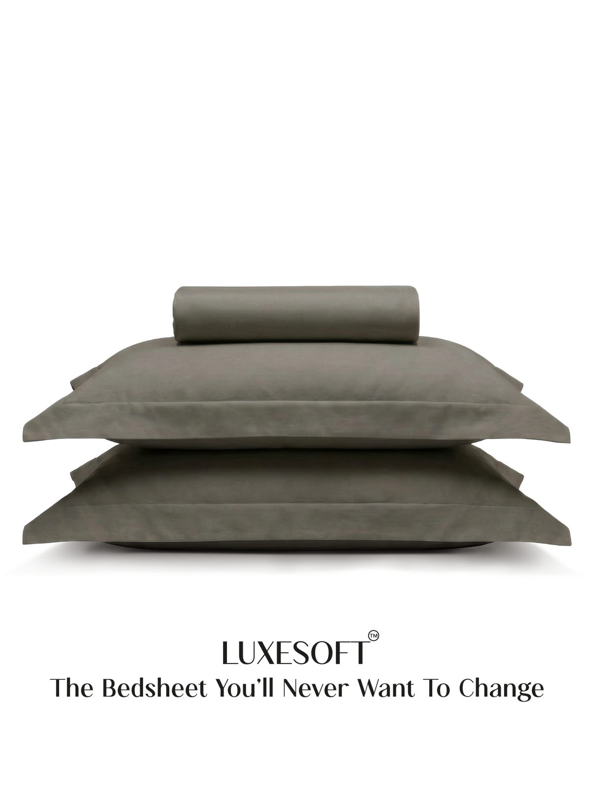 LuxeSoft™ Double Bedsheet Set | Smoked Coffee