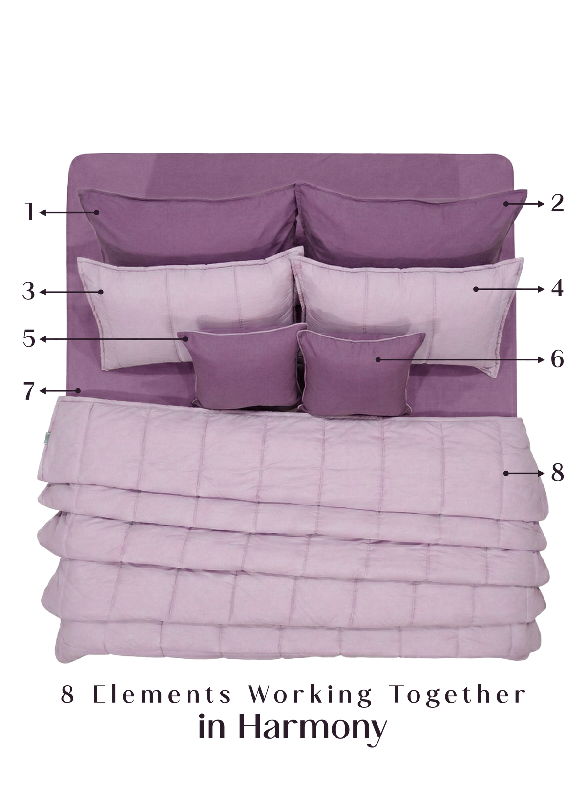 Cocoon 8-Piece Bedding Set | Lilac Daisy