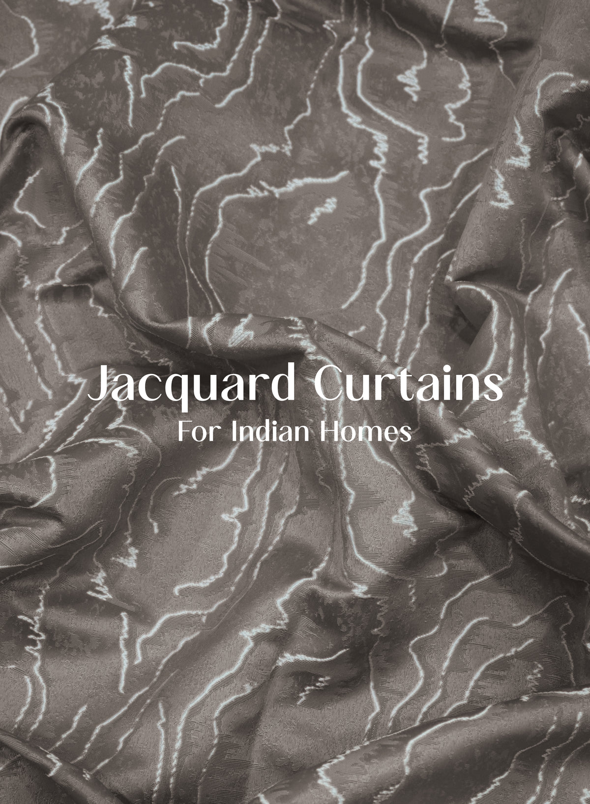 Teramo Jacquard Room Darkening Curtains | Drift Jacquard Weave | Peat Brown | Set of 2 | Fully Customizable