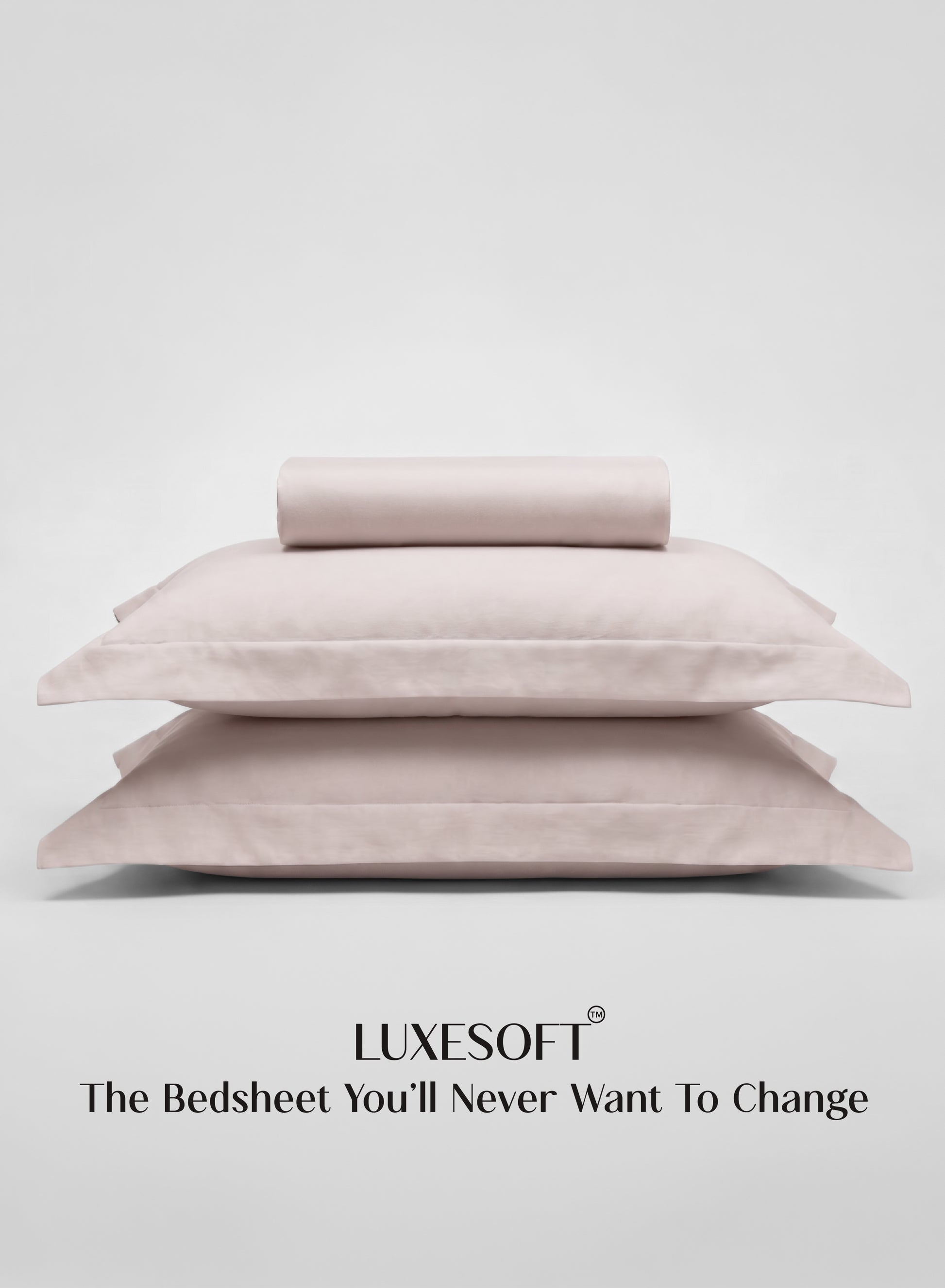 Home Crayons LuxeSoft™ Double Bedsheet Set | Oversized King | Includes 2 Pillow Covers & 2 Cushion Covers | Sakura Blush