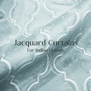 Teramo Jacquard Blackout Curtains | Crest Jacquard Weave & Total Light Block | Caribbean Coral | Set of 2 | Fully Customizable