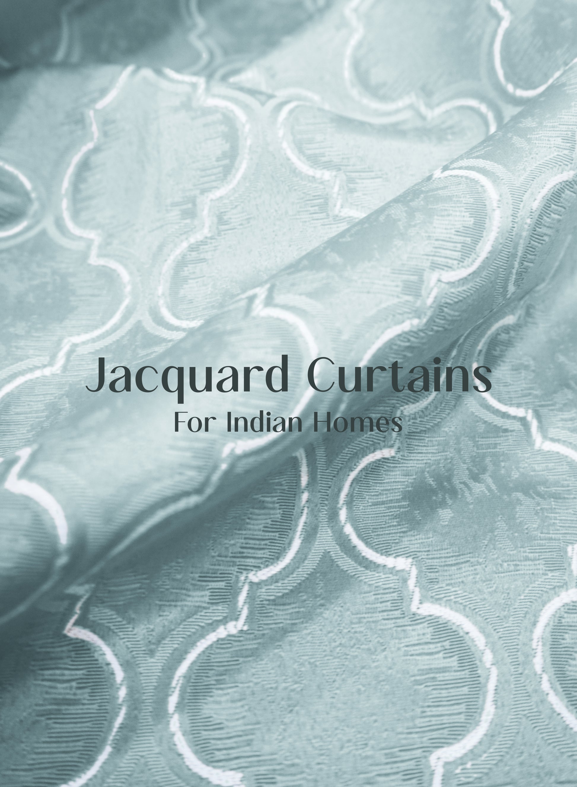 Teramo Jacquard Blackout Curtains | Crest Jacquard Weave & Total Light Block | Caribbean Coral | Set of 2 | Fully Customizable