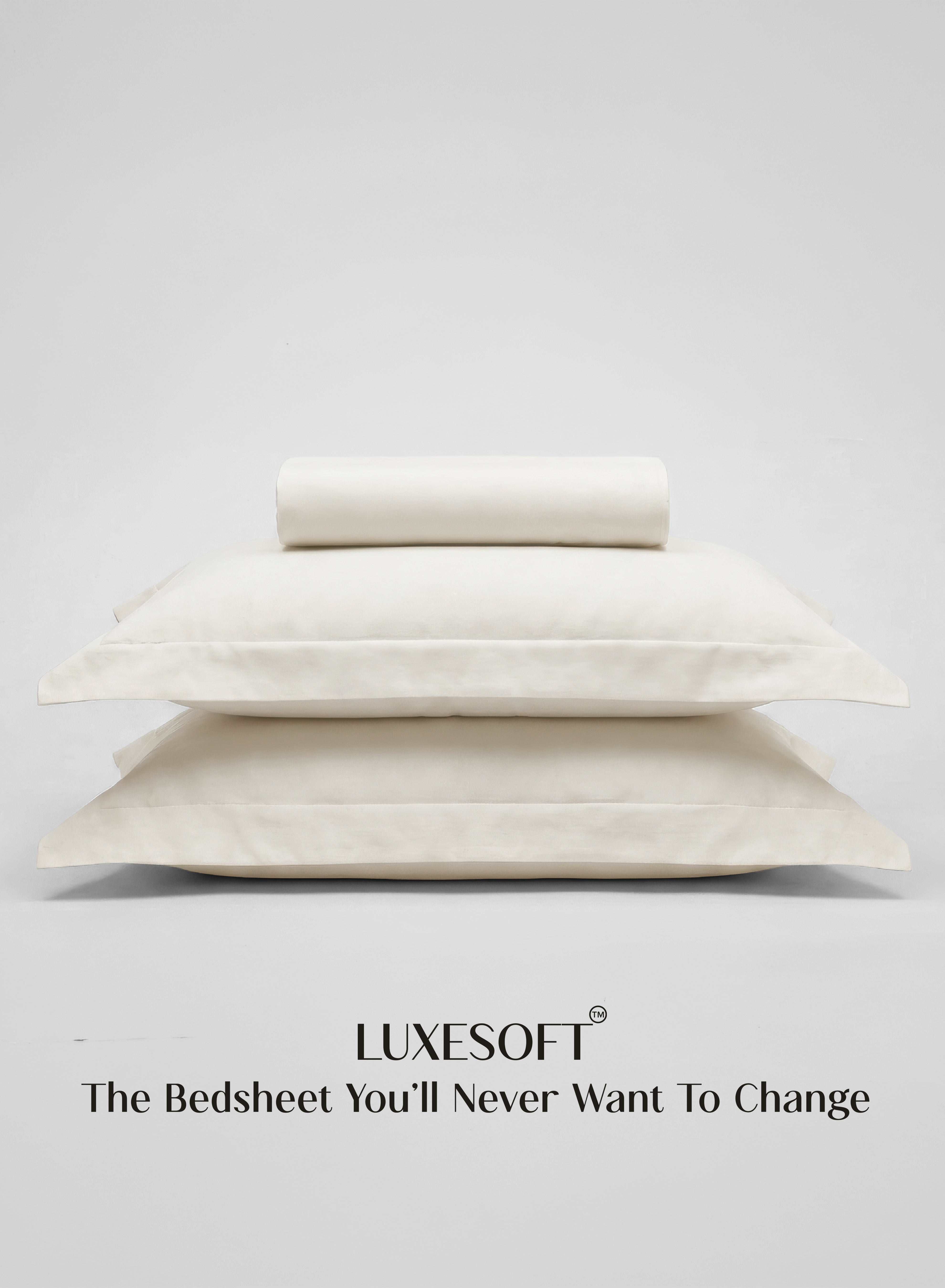 LuxeSoft™ Double Bedsheet Set | Oversized King | Includes 2 Pillow Covers & 2 Cushion Covers | Morning Glory