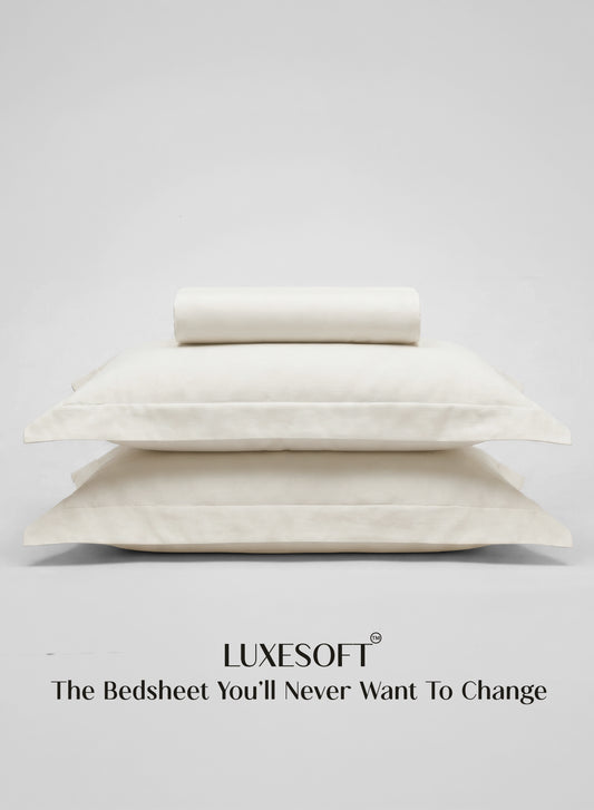 Home Crayons LuxeSoft™ Double Bedsheet Set | Oversized King | Includes 2 Pillow Covers & 2 Cushion Covers | Morning Glory