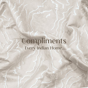 Teramo Jacquard Room Darkening Curtains | Drift Jacquard Weave | Sahara Beige | Set of 2 | Fully Customizable