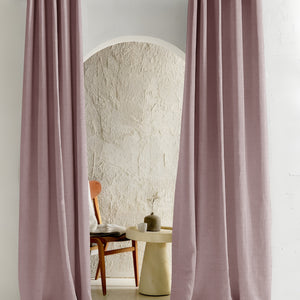 Cocoon Minimal Texture Blackout Curtains | Modern Aesthetic & Total Light Block | Ash Brown | Set of 2 | Fully Customizable