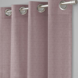 Cocoon Minimal Texture Room Darkening Curtains | Modern Aesthetic | Ash Brown | Set of 2 | Fully Customizable