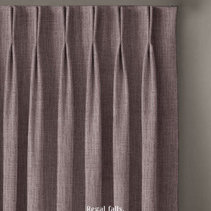Elora Textured Blackout Curtains | Minimal Design & Total Light Block | Taupe Brown | Set of 2 | Fully Customizable