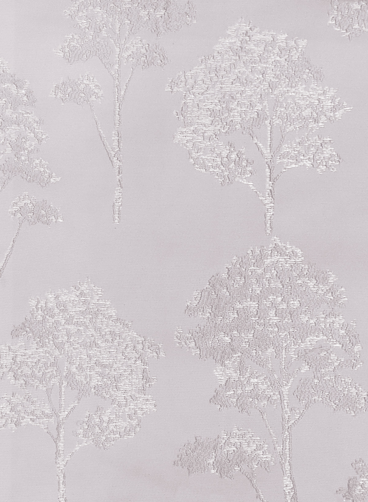 Bern Jacquard Blackout Curtains | Scenic Tree Pattern & Total Light Block | Snow White | Set of 2 | Fully Customizable