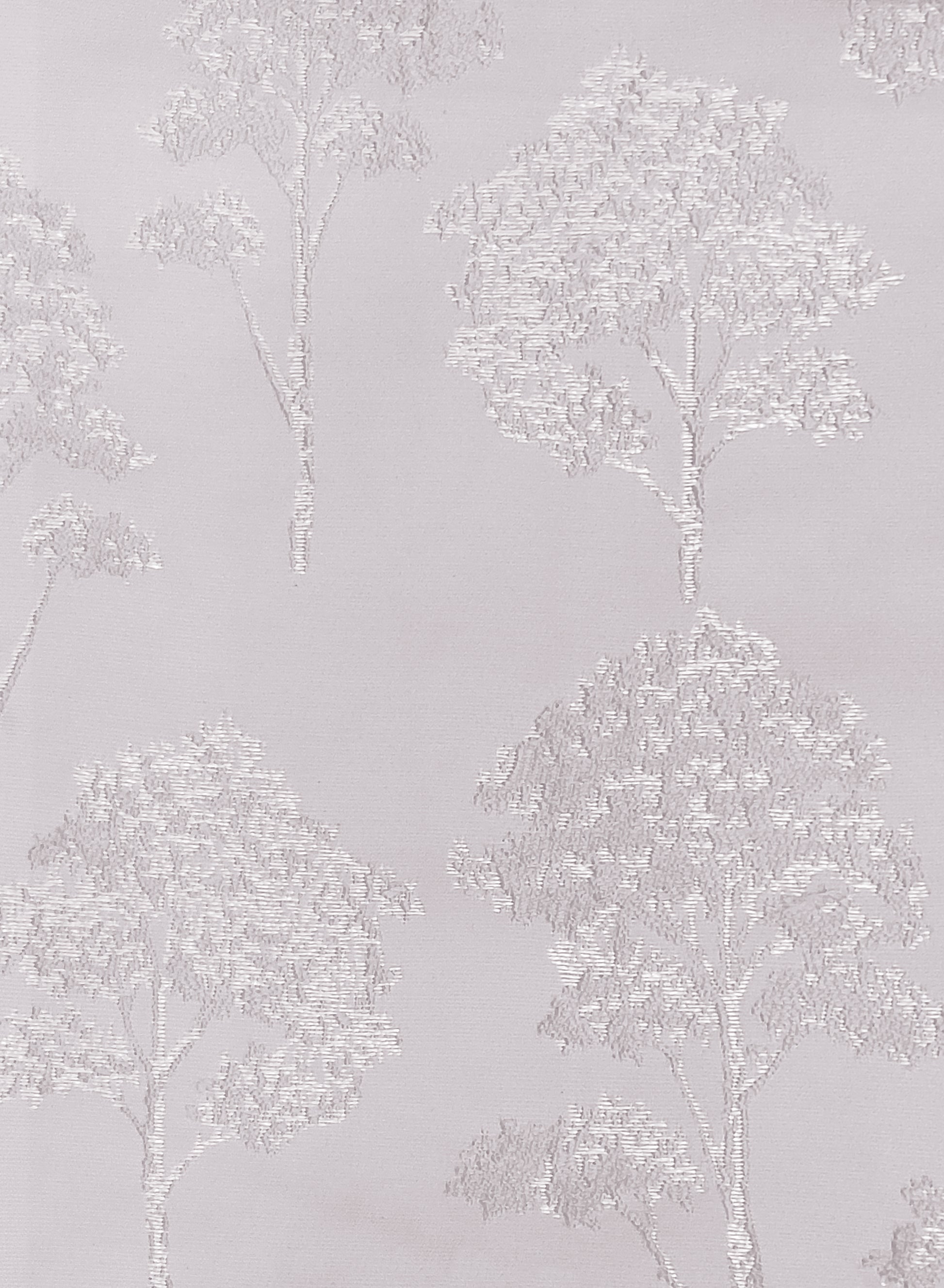 Bern Jacquard Blackout Curtains | Scenic Tree Pattern & Total Light Block | Snow White | Set of 2 | Fully Customizable