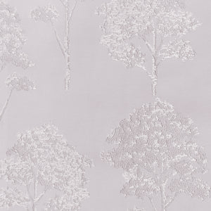 Bern Jacquard Blackout Curtains | Scenic Tree Pattern & Total Light Block | Snow White | Set of 2 | Fully Customizable