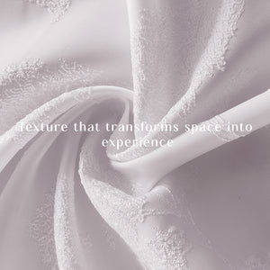 Bern Jacquard Room Darkening Curtains | Scenic Tree Pattern | Snow White | Set of 2 | Fully Customizable