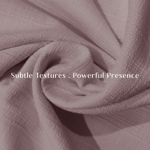 Cocoon Minimal Texture Blackout Curtains | Modern Aesthetic & Total Light Block | Ash Brown | Set of 2 | Fully Customizable