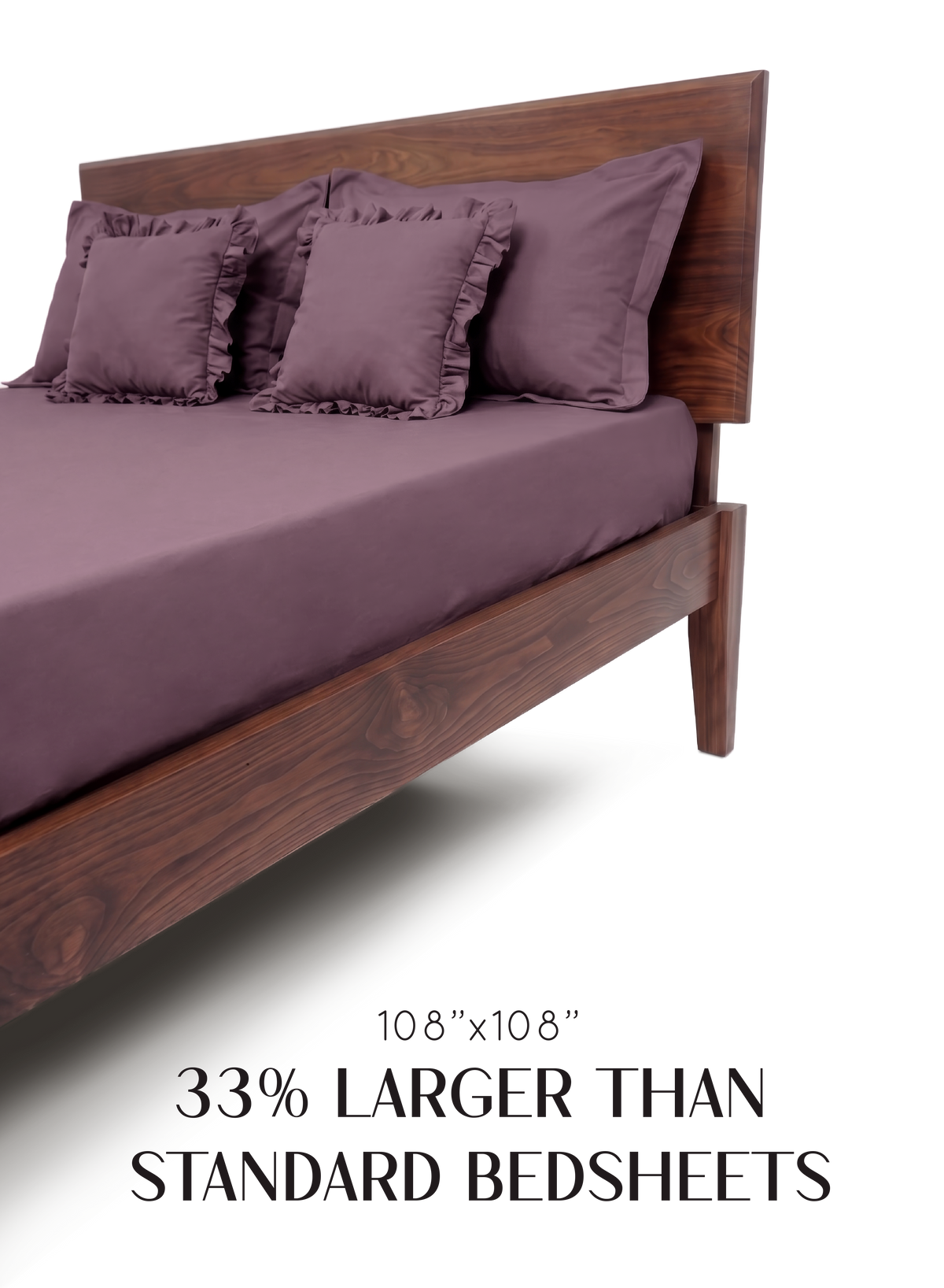LuxeSoft™ Double Bedsheet Set | Mulberry