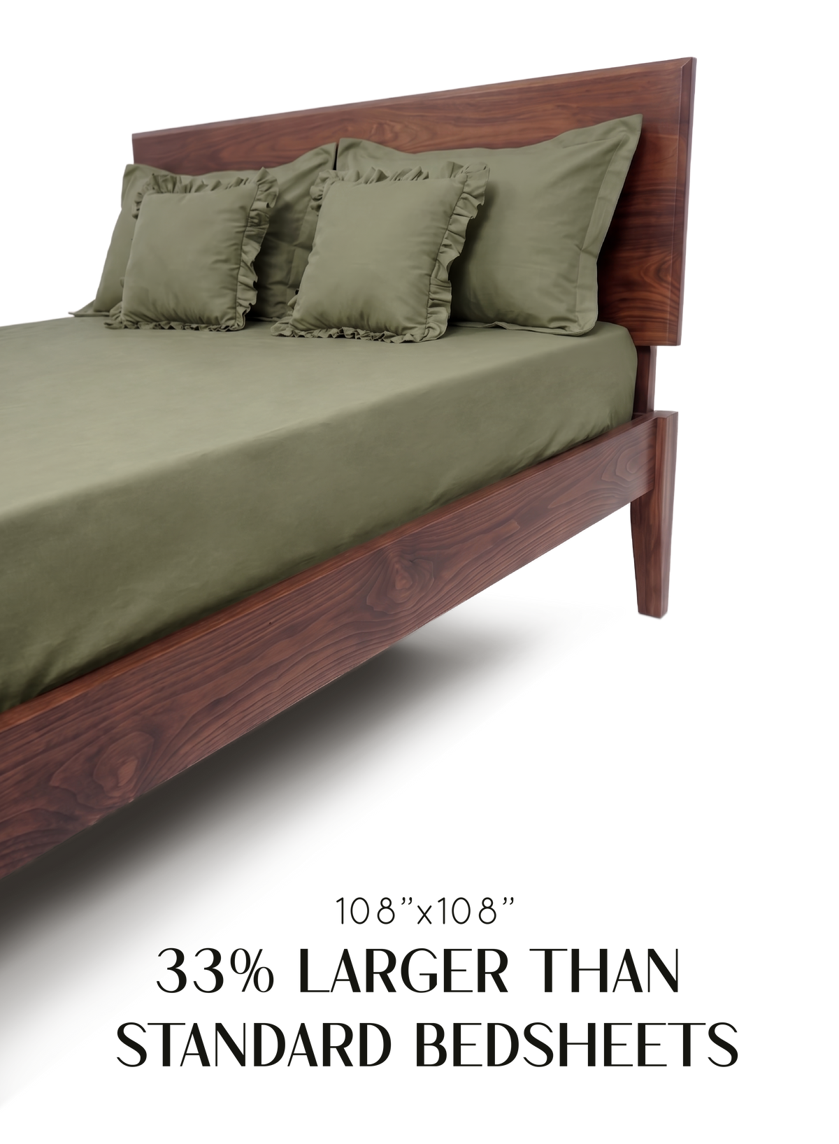 LuxeSoft™ Double Bedsheet Set | Olive Grove
