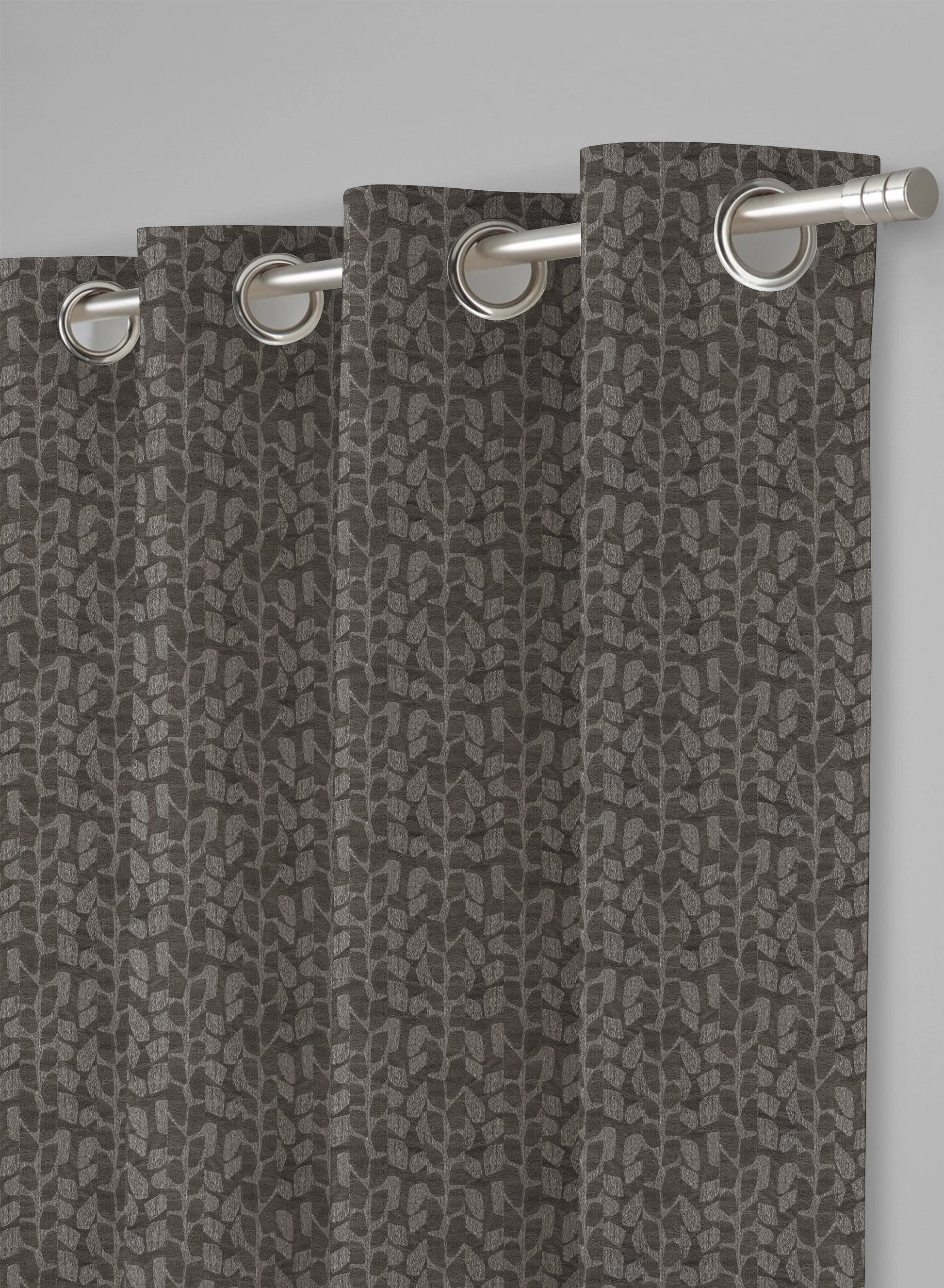 Eudora Jacquard Room Darkening Curtains | Pebble Jacquard Weave | Café Dusk | Set of 2 | Fully Customizable