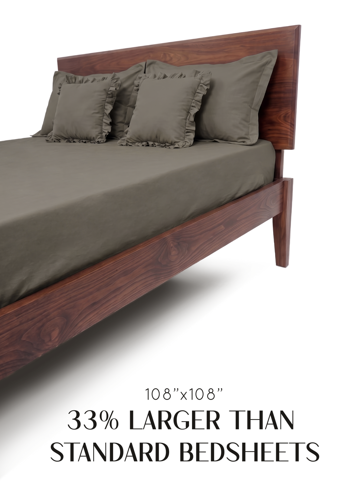 LuxeSoft™ Double Bedsheet Set | Smoked Coffee