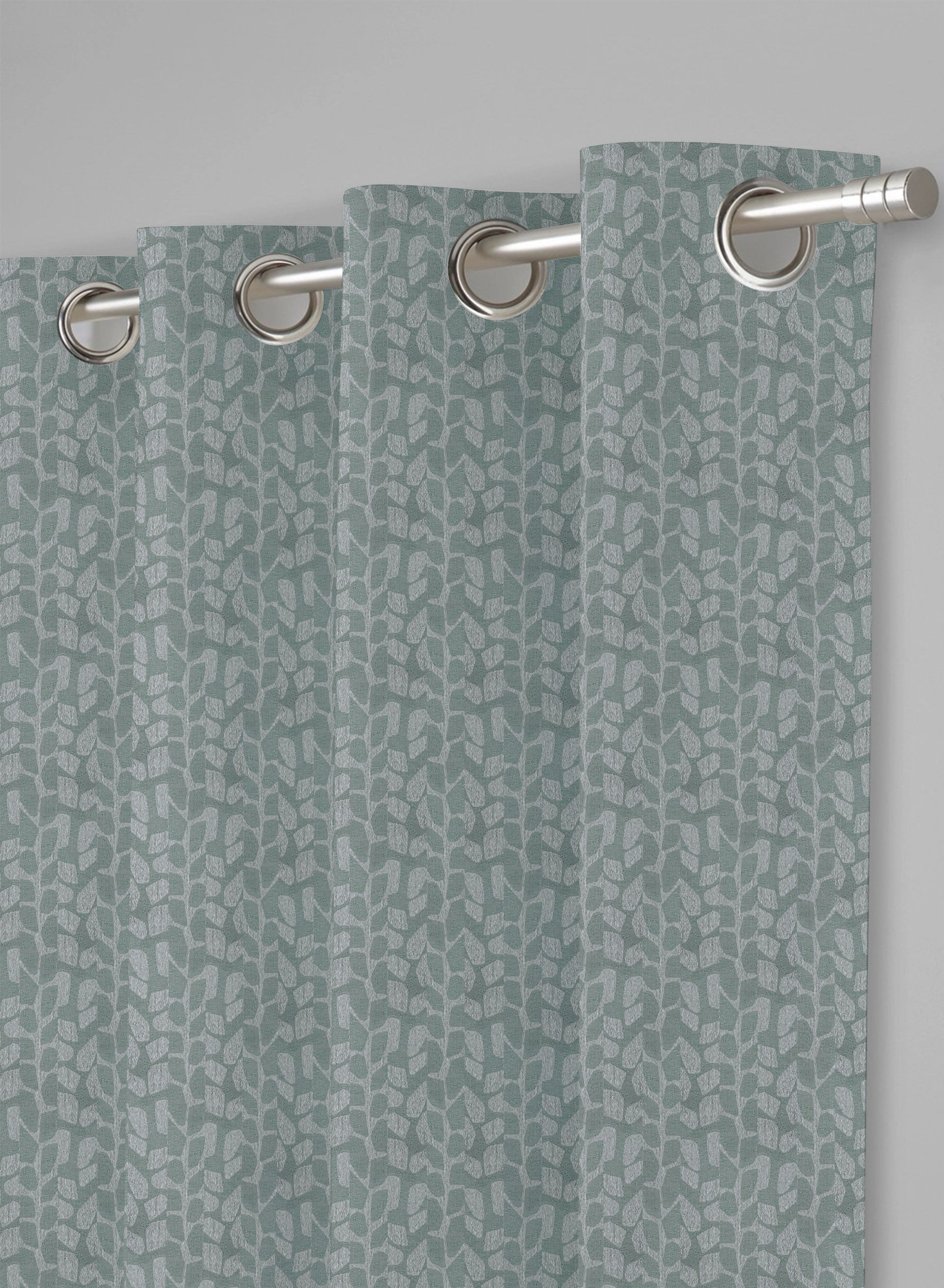 Eudora Jacquard Room Darkening Curtains | Pebble Jacquard Weave | Seafoam Green | Set of 2 | Fully Customizable