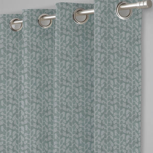 Eudora Jacquard Room Darkening Curtains | Pebble Jacquard Weave | Seafoam Green | Set of 2 | Fully Customizable