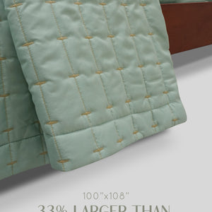 Home Crayons CloudTouch™ Comforter Set | All-Season | 33% Oversized | Includes 2 Pillow Covers & 2 Cushion Covers | Matcha Milk