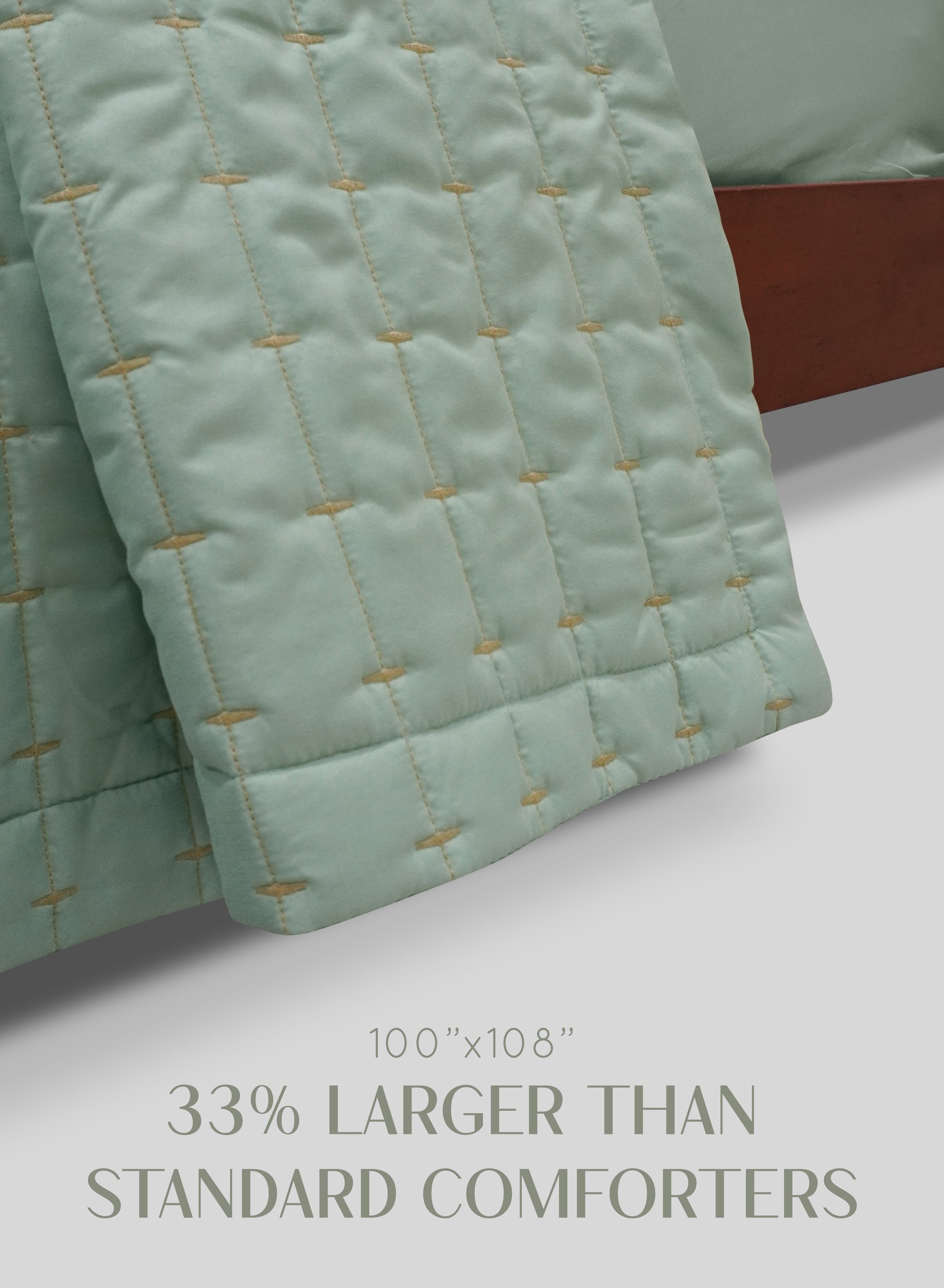Home Crayons CloudTouch™ Comforter Set | All-Season | 33% Oversized | Includes 2 Pillow Covers & 2 Cushion Covers | Matcha Milk