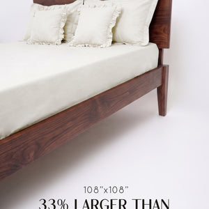 Home Crayons LuxeSoft™ Double Bedsheet Set | Oversized King | Includes 2 Pillow Covers & 2 Cushion Covers | Morning Glory
