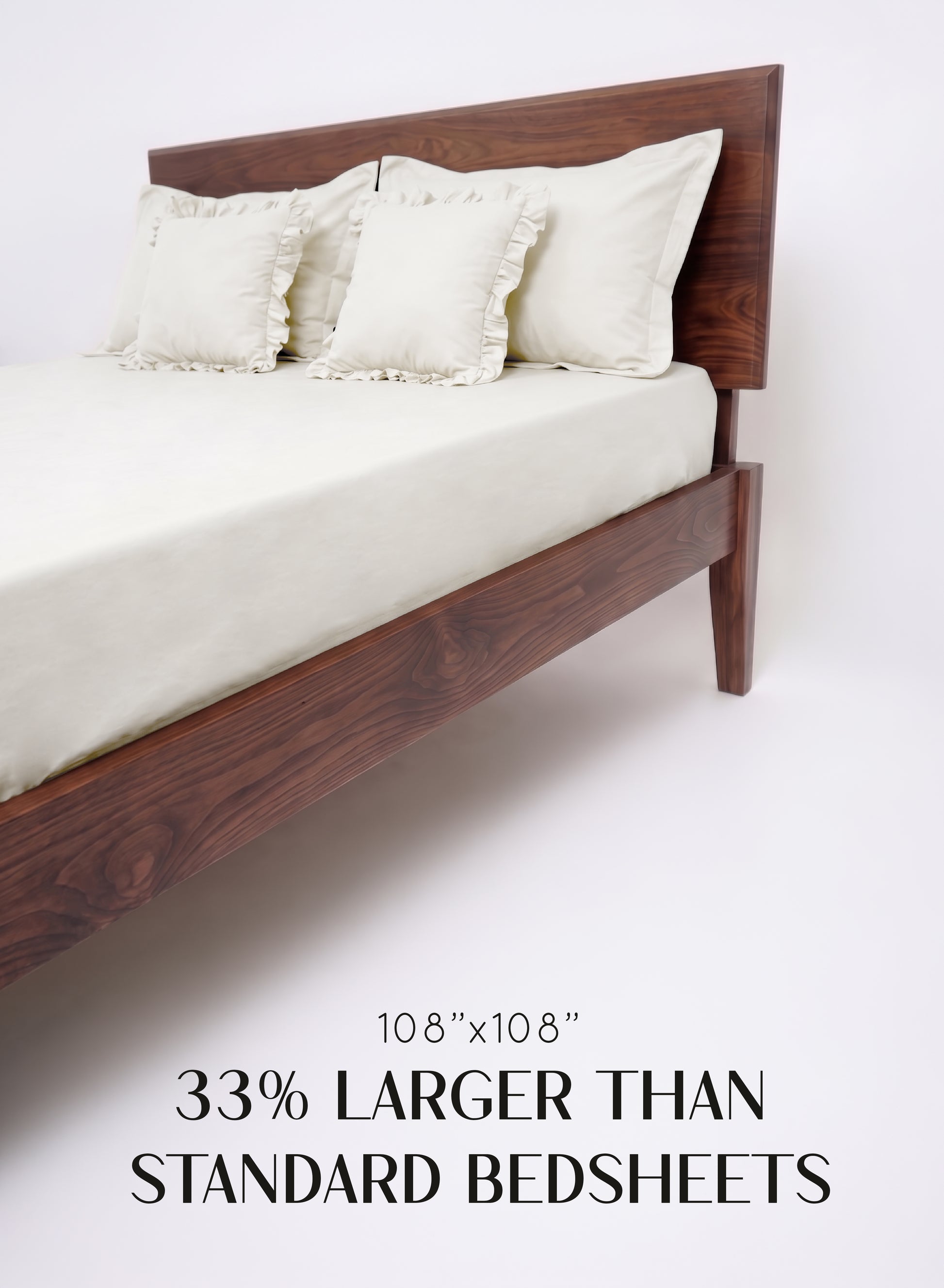 Home Crayons LuxeSoft™ Double Bedsheet Set | Oversized King | Includes 2 Pillow Covers & 2 Cushion Covers | Morning Glory