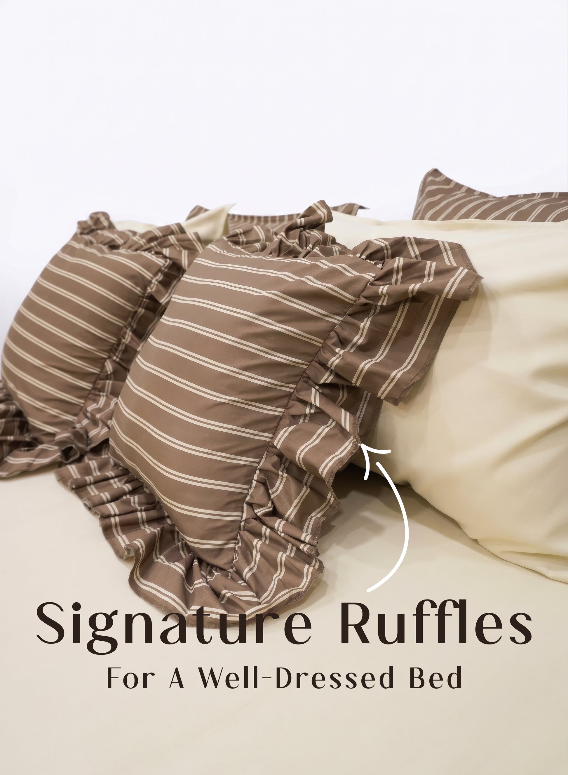 Crayonic™ 8-Piece AC Bedding Set | Signature Designer Bedding for AC Rooms | Café Mocha