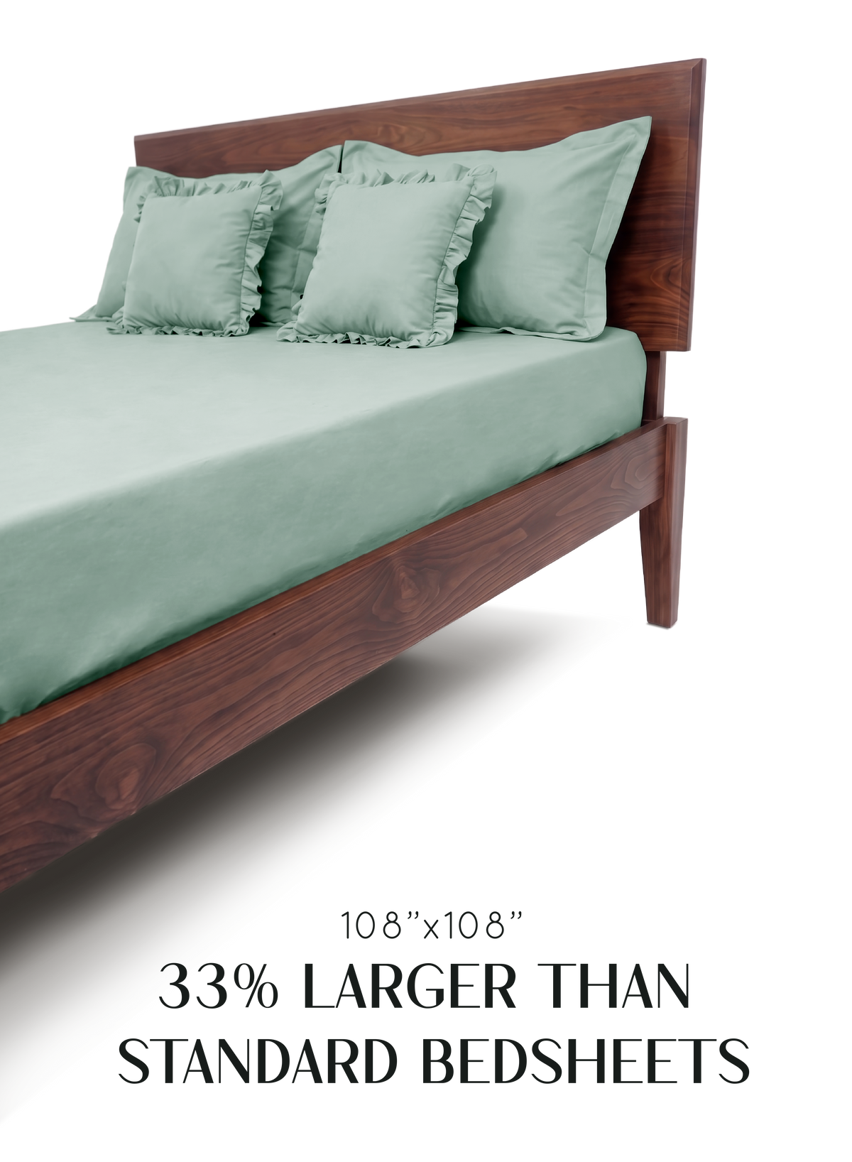 LuxeSoft™ Double Bedsheet Set | Matcha Milk