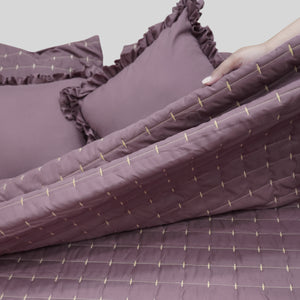 Home Crayons CloudTouch™ Comforter Set | All-Season | 33% Oversized | Includes 2 Pillow Covers & 2 Cushion Covers | Mulberry