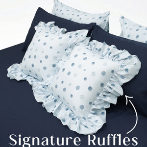 Crayonic™ 8-Piece AC Bedding Set | Signature Designer Bedding for AC Rooms | Bluebell