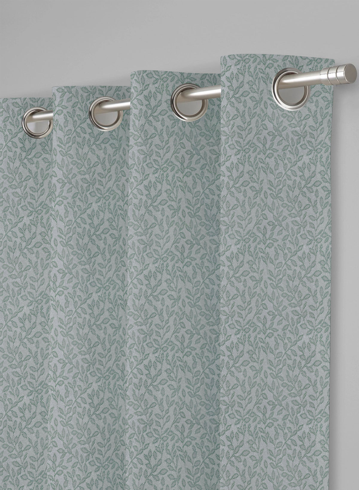Eudora Jacquard Room Darkening Curtains | European Jacquard Weave | Seafoam Green | Set of 2 | Fully Customizable