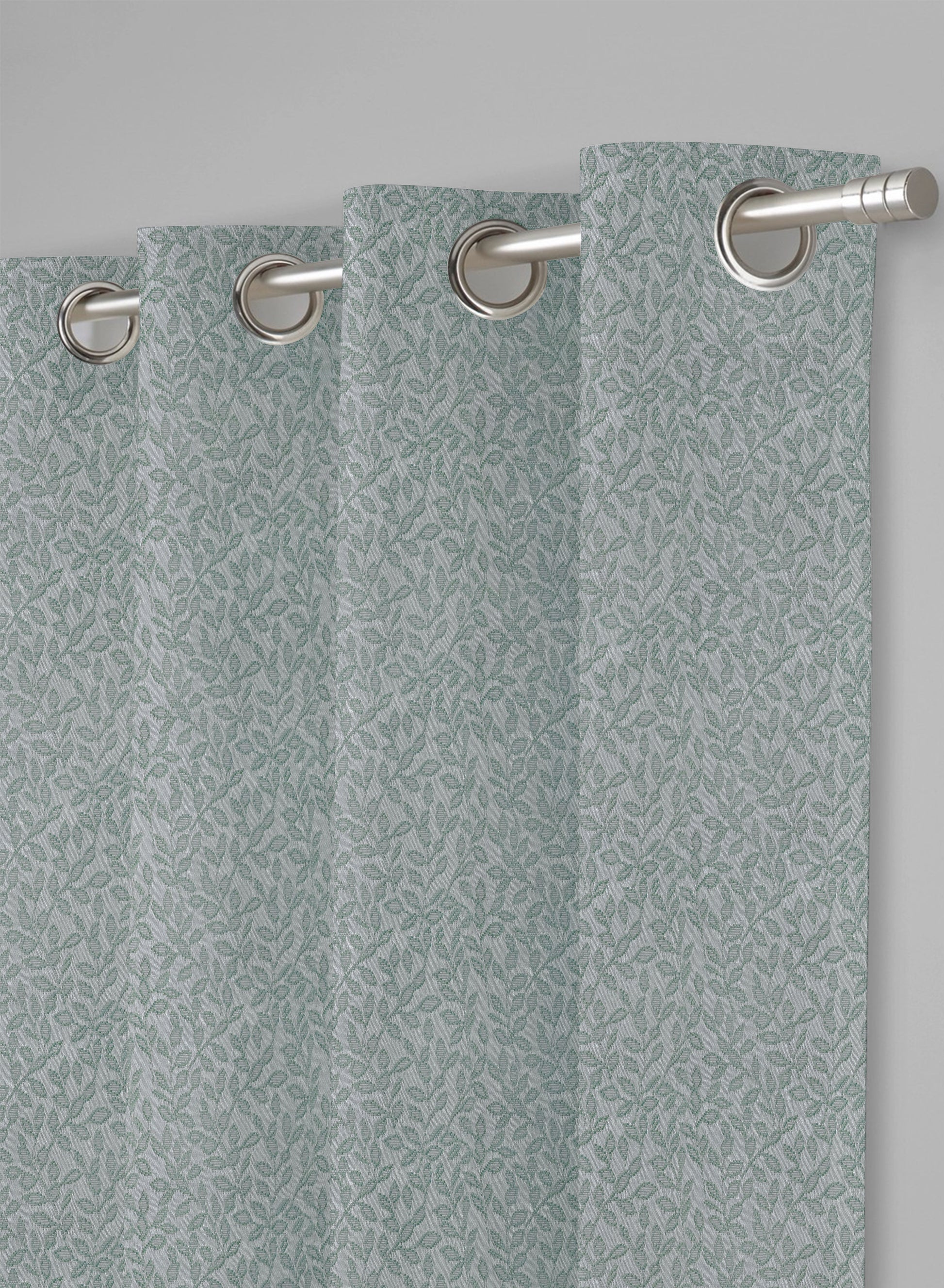Eudora Jacquard Room Darkening Curtains | European Jacquard Weave | Seafoam Green | Set of 2 | Fully Customizable