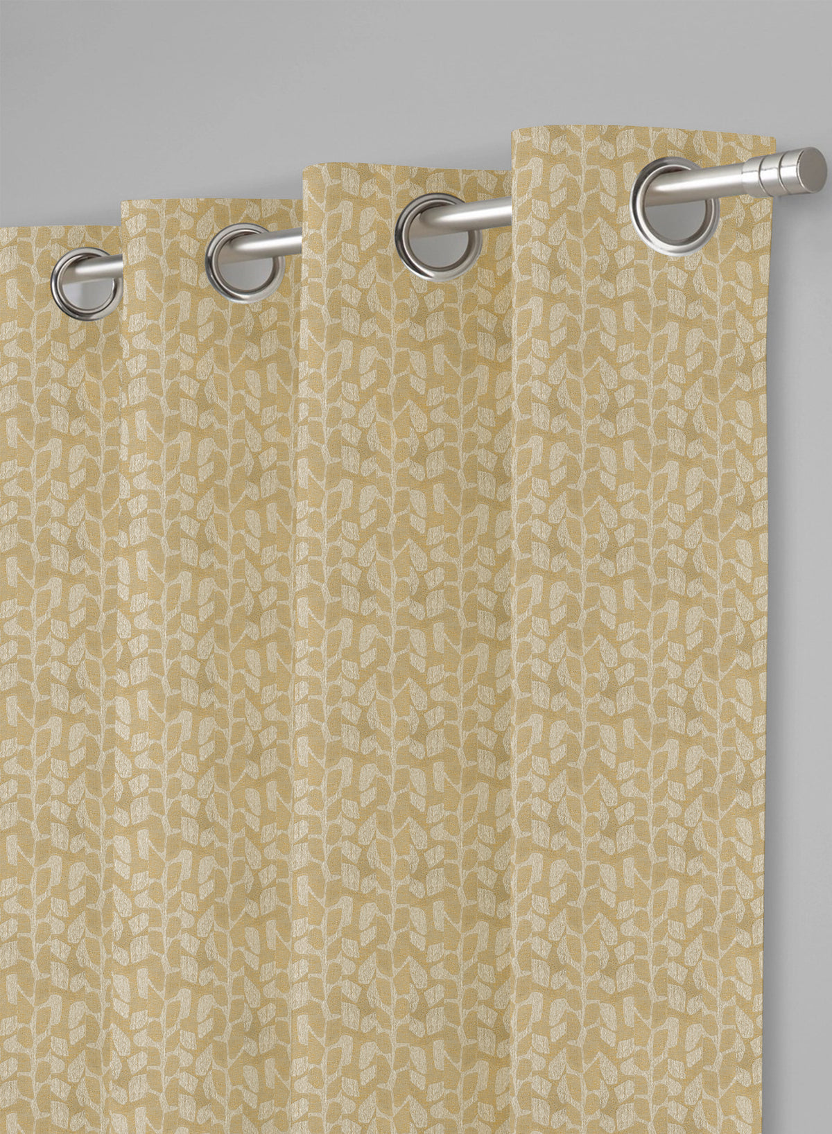 Eudora Jacquard Room Darkening Curtains | Pebble Jacquard Weave | Champagne Gold | Set of 2 | Fully Customizable