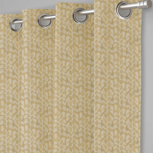 Eudora Jacquard Blackout Curtains | Pebble Jacquard Weave & Total Light Block | Champagne Gold | Set of 2 | Fully Customizable