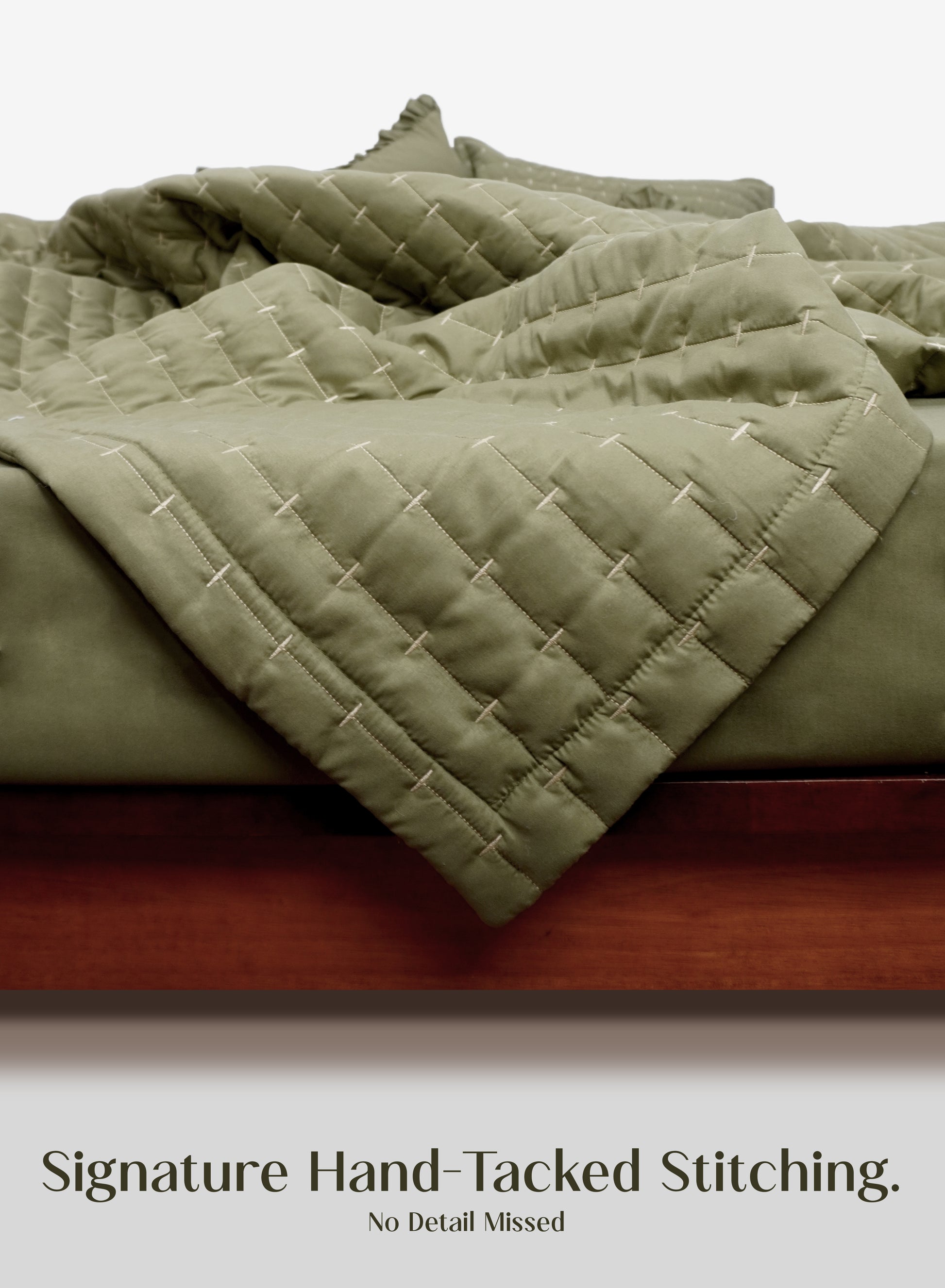 Home Crayons CloudTouch™ 8-Piece AC Bedding Set | Complete Bedroom Upgrade in One Set | Olive Grove