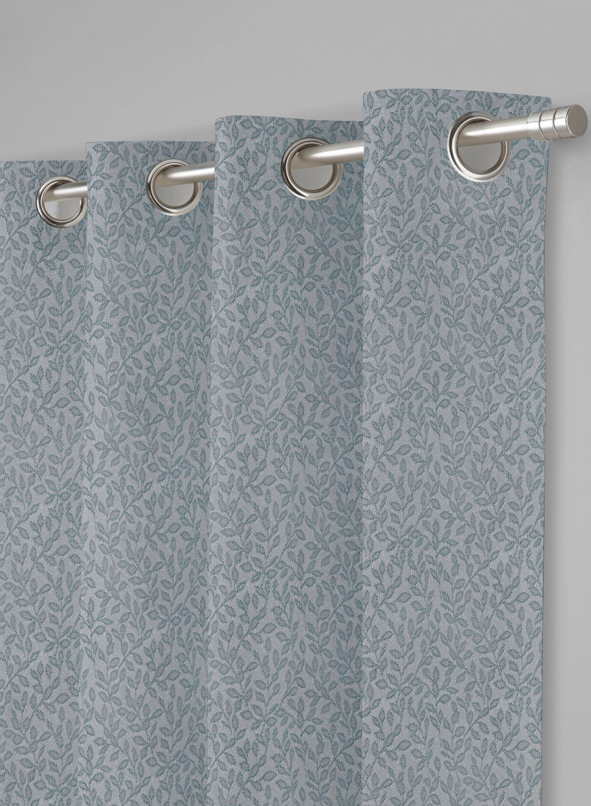 Eudora Jacquard Blackout Curtains | European Jacquard Weave & Total Light Block | Twilight Aqua | Set of 2 | Fully Customizable