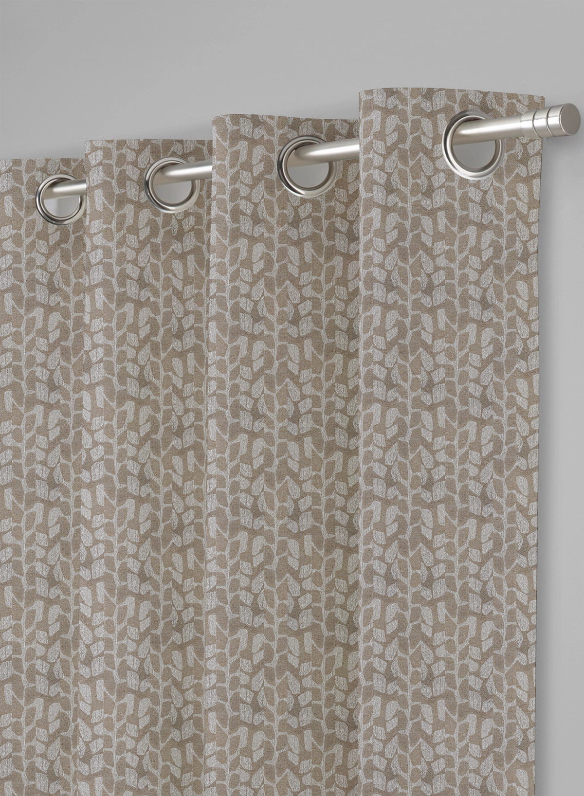 Eudora Jacquard Blackout Curtains | Pebble Jacquard Weave & Total Light Block | Tan | Set of 2 | Fully Customizable