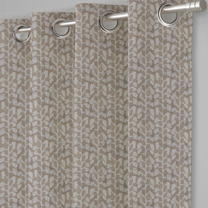 Eudora Jacquard Room Darkening Curtains | Pebble Jacquard Weave | Tan | Set of 2 | Fully Customizable