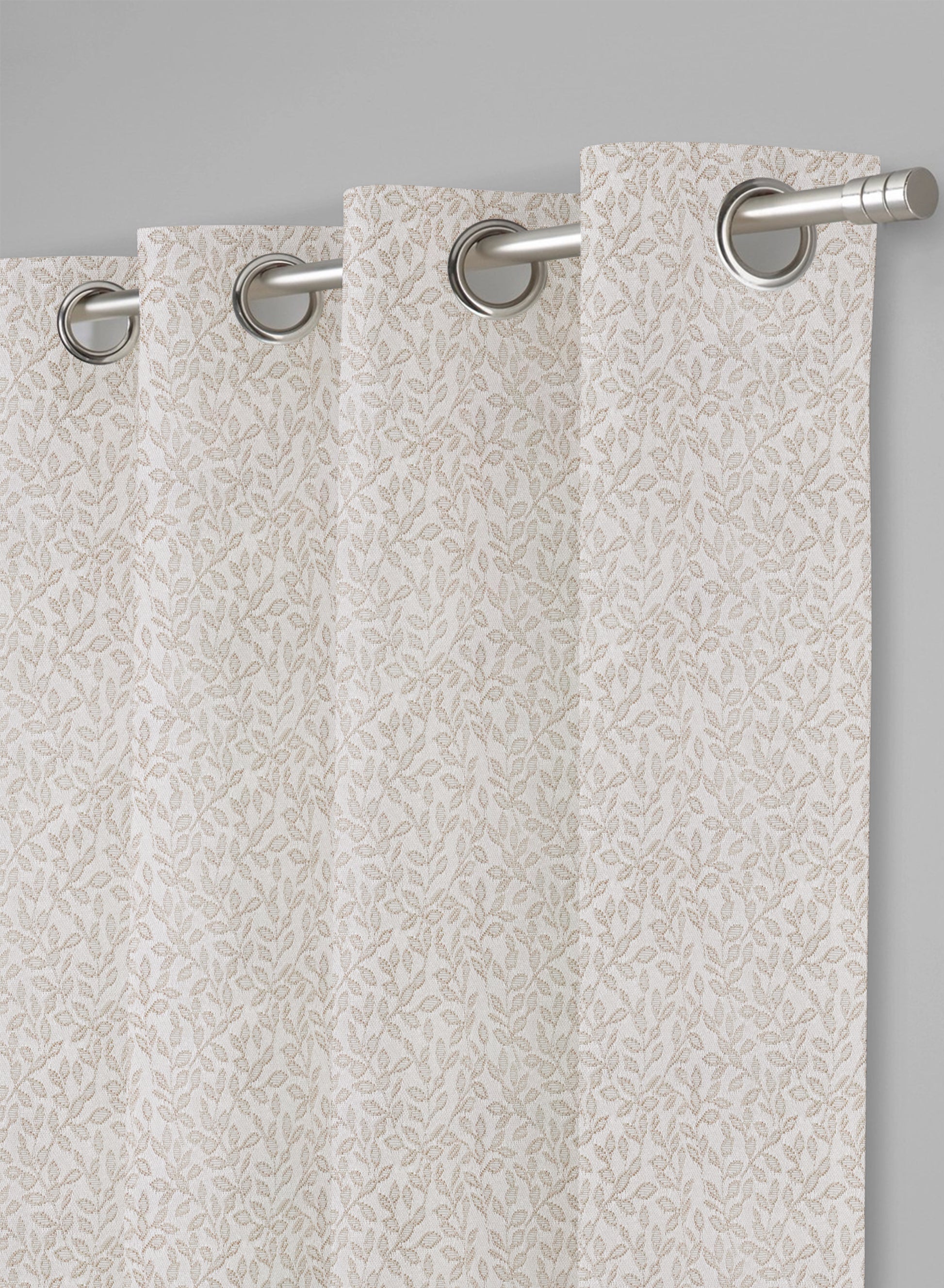 Eudora Jacquard Room Darkening Curtains | European Jacquard Weave | Oatleaf | Set of 2 | Fully Customizable